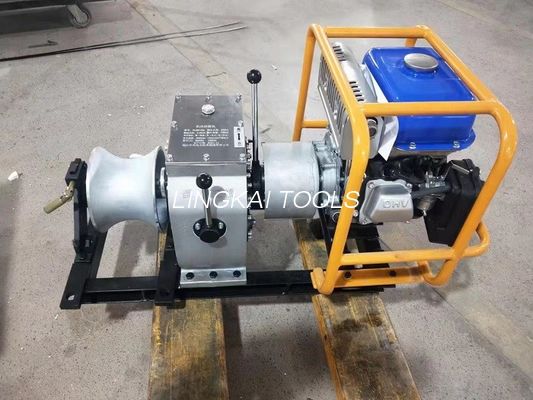 Power Pulling Winch With Honda Petrol Engine For Electric Line Stringing