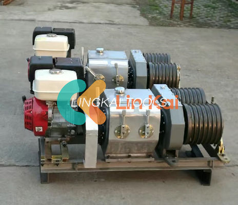 High Precision Tower Erection Tools 9KW Diesel And Gasonline Engine Double Drum Winch