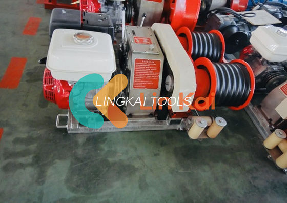 Durable 9KW Diesel And Gasonline 30 50kn Double Capstan Winch Tower Erection Machine