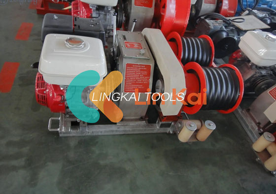 50KN Power Cable Pulling Winch With Six Gear Box And 9KW Engine