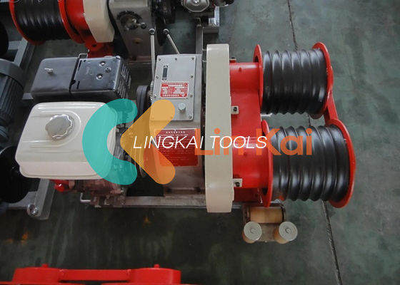 9HP Diesel 2000RPM 5T Stringing Conductor Double Capstan Cable Winch Trailer