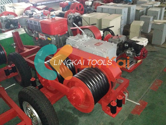 5T Power 9HP Hydraulic Double Capstan Cable Laying Winch Trailer for Tough Jobs