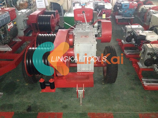 300mm Drum Heavy Duty Double Capstan 5t Cable Pulling Winch Trailer