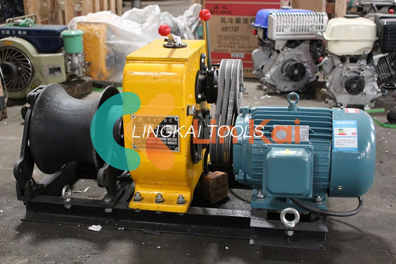 Detachable Drum Belt Driven Cable Winch Puller 3KW/4KW With Four Gear