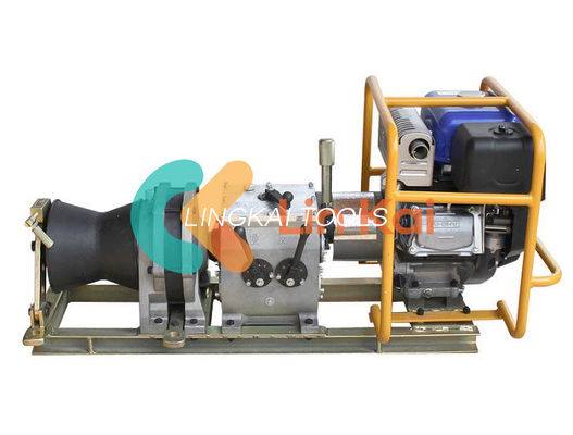 Heavy Duty Gasoline Engine Cable Pulling Winch With Detachable Drum