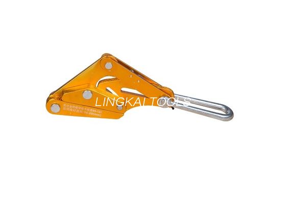 Gold Color Tightening Overhead Line Tools , Power Construction Wire Grip Clamp