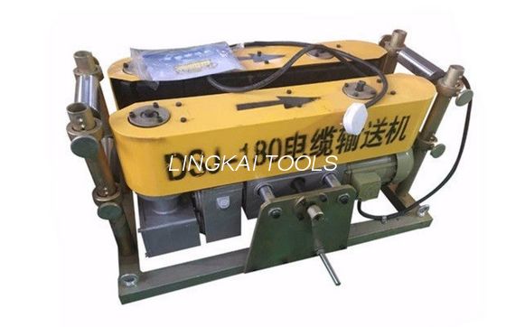 Yellow / Red Electrical Cable Pulling Tools DSJ Serise Crawler Cable Conveyor