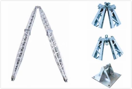 LBR Model A Shape Lattice Gin Pole Strengthened For Erecting Tower / Pole