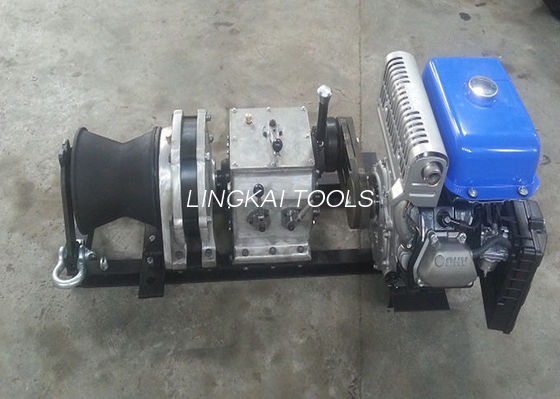 5 Ton Gasoline Engine Cable Winch Puller, Powered Rope Pulling Winch In Construction Line