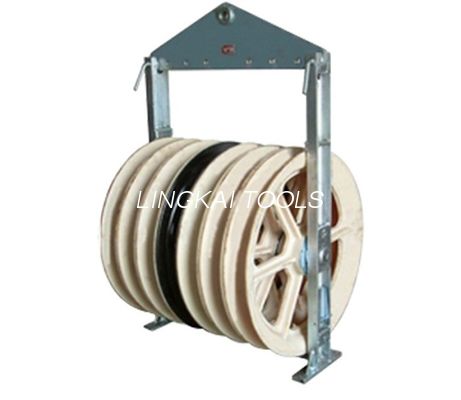Middle Steel Six Nylon Seven Wheel Conductor Pulley For Stringing Equipment