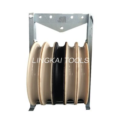 660MM Rubber Roller Five Wheels Conductor Stringing Blocks