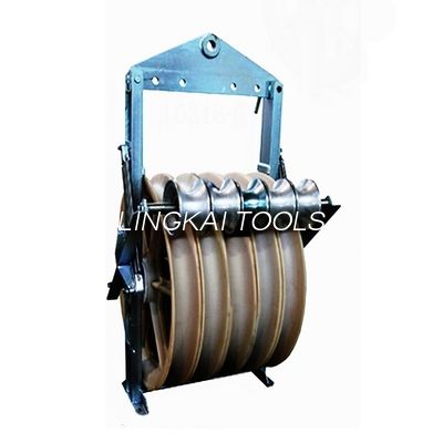 OEM Stringing Power Cable Pulley Block With Grounding Roller