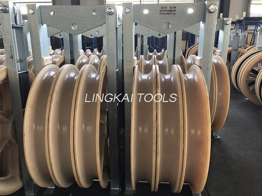 660mm Nylon Rollers Conductor Stringing Blocks For Overhead Bundled Cable