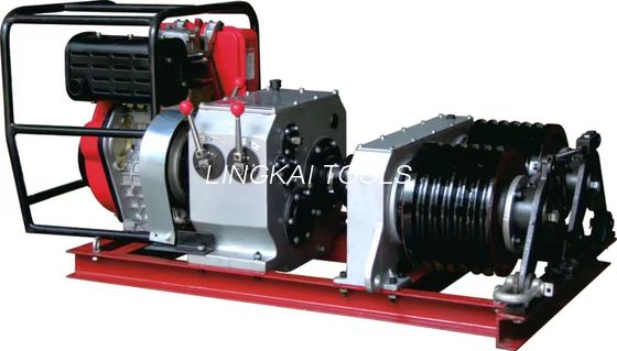 30 KN 5 T Double Drum Winches Conductor Transmission Line