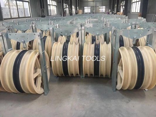 Customized Cable Pulley Block Nylon Sheave Pulley 1-3 Sheave 1160 Mm Diameter